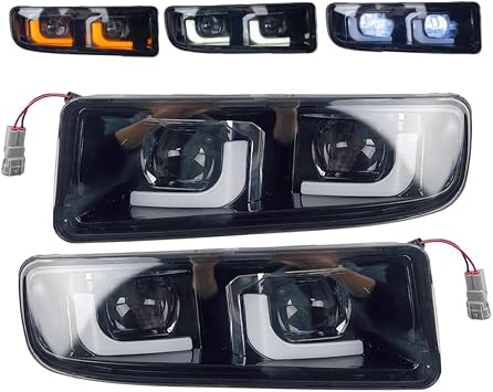 LED Fog Lights Assembly for 1998-2007 Lexus LX470, Direct Replacement Front Bumper DRL Fog Lamp Kit with High-Intensity Beams, Plug and Play Installation, Driver and Passenger Side Set