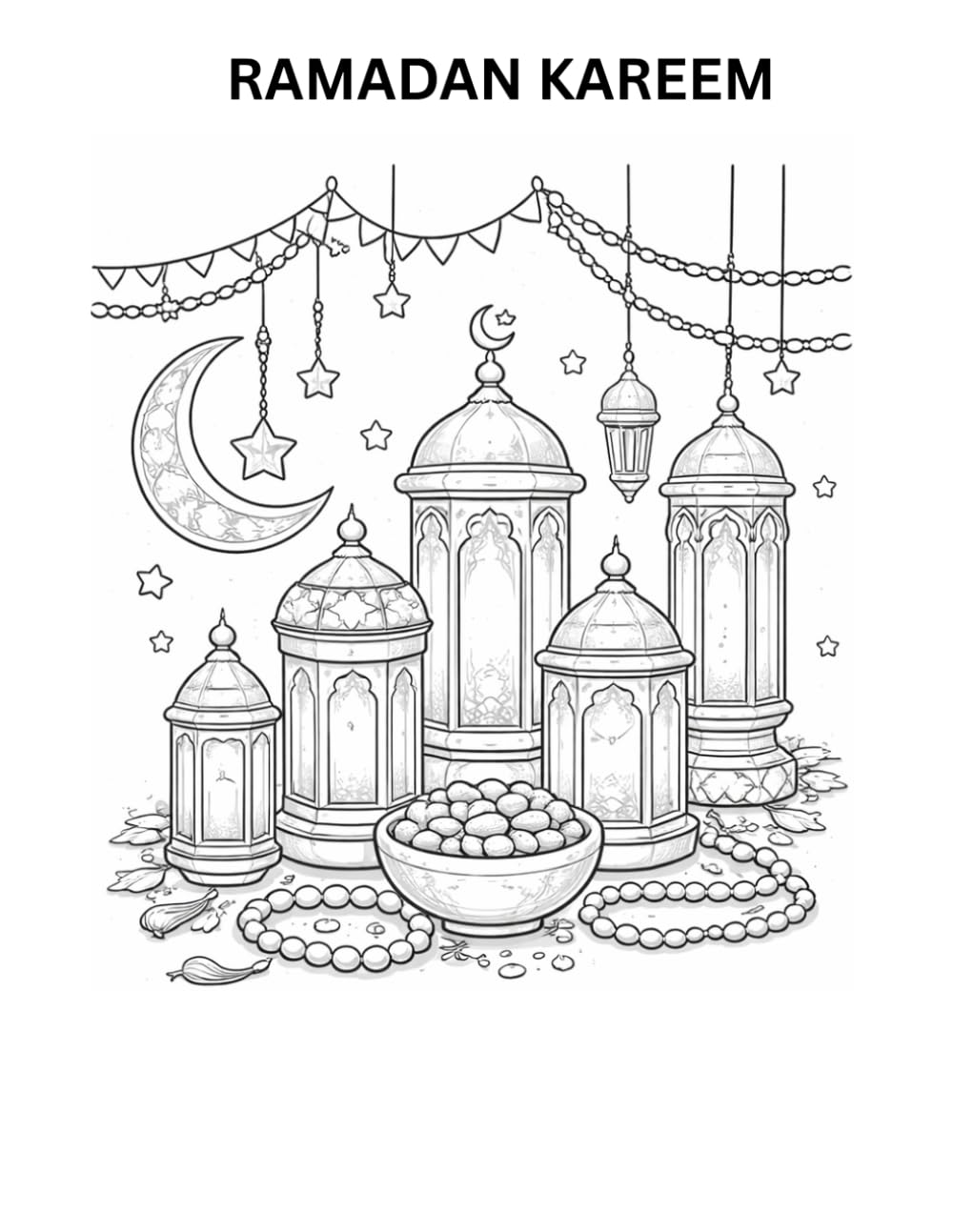 Ramadan coloring book: Ramadan