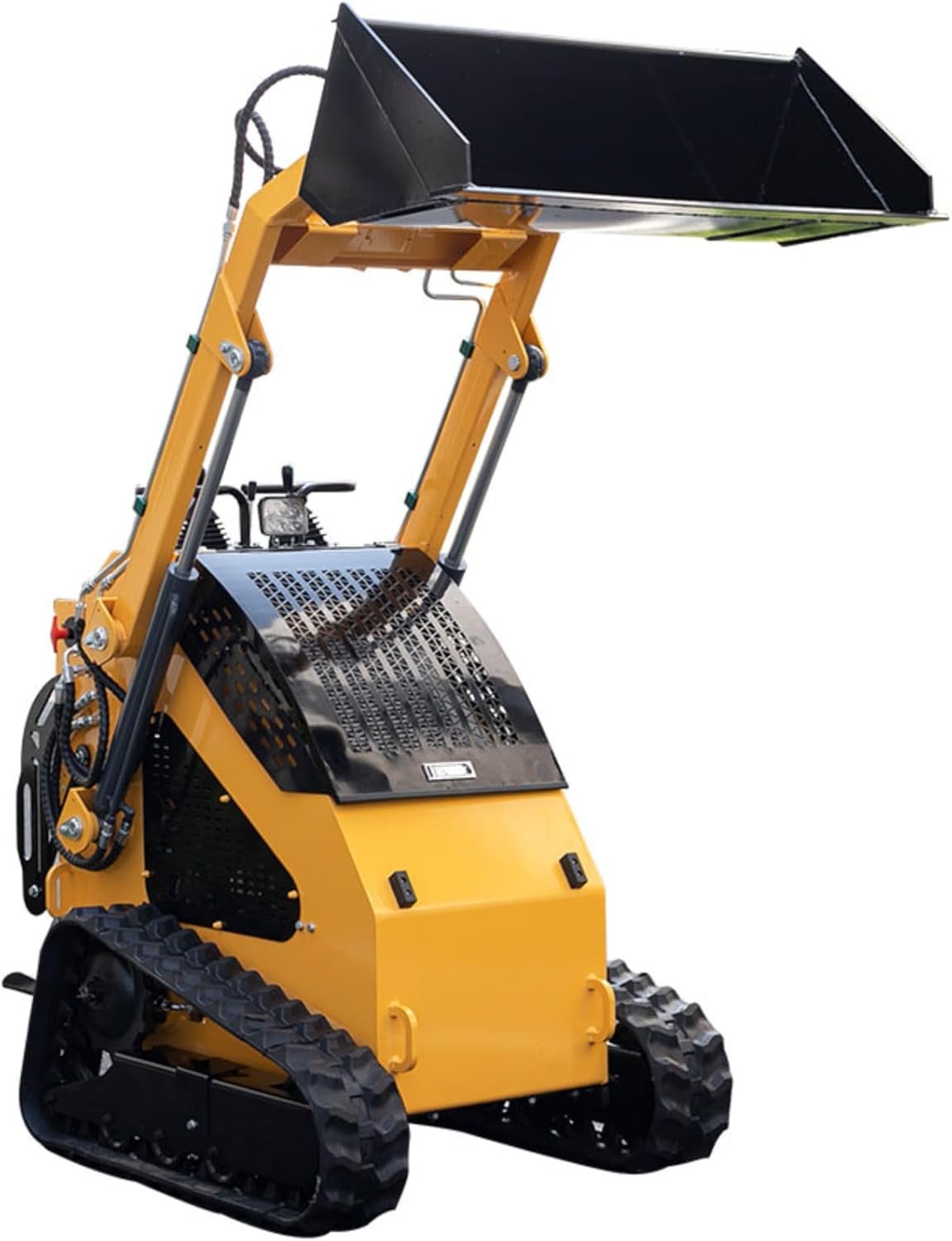 Mini Track Loader Skid Steer Loader Compact Stand On Machine with 1 Ton Capacity, Quick Attach Plate for Digging Trenching Auger Work
