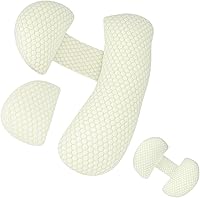 Vista 1 de Almohada de apoyo de espalda para embarazo, cojín de algodón transpirable para comodidad prenatal y posparto Funda lavable, alivio de la espalda