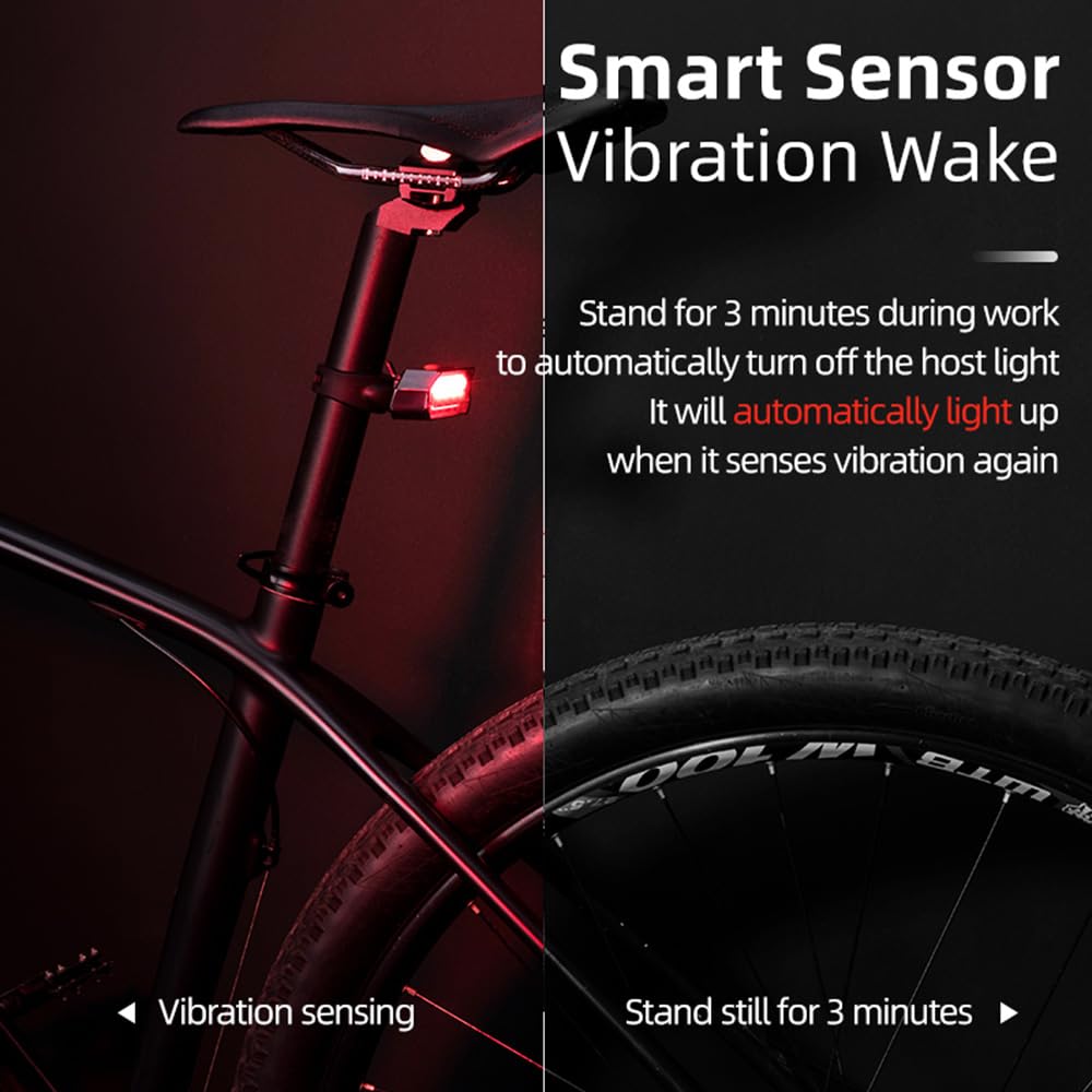 Bike Tail Light Cycling USB Torcia Ricaricabile Wireless Impermeabile Telecomando Luce Posteriore MTB Accessori Stradali