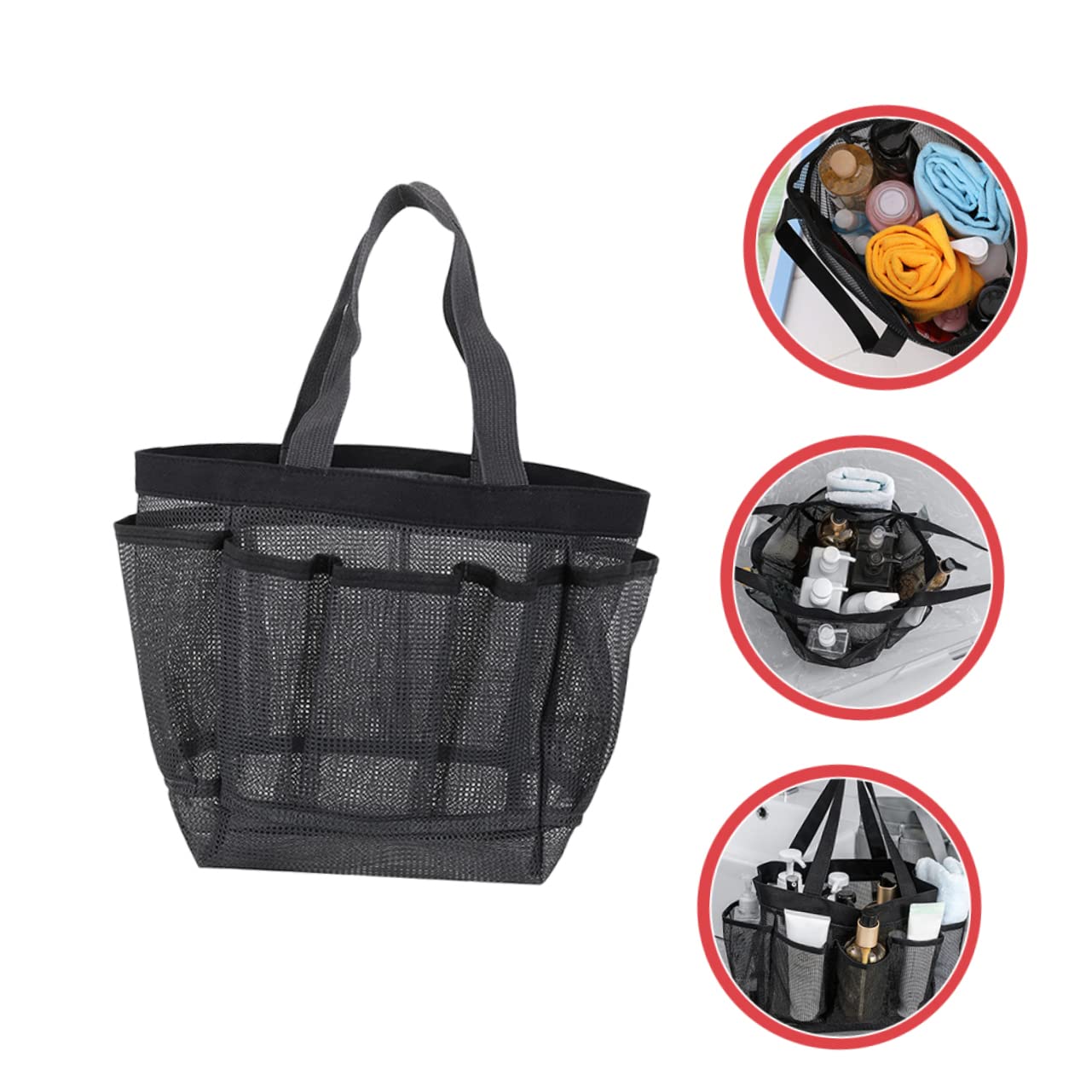 Healvian 5 Piezas Bolsa de Viaje con Diseño de Malla Neceser Portátil Multifunción para Cosméticos y Artículos de Tocador Práctica Bolsa de Aseo para Exteriores y