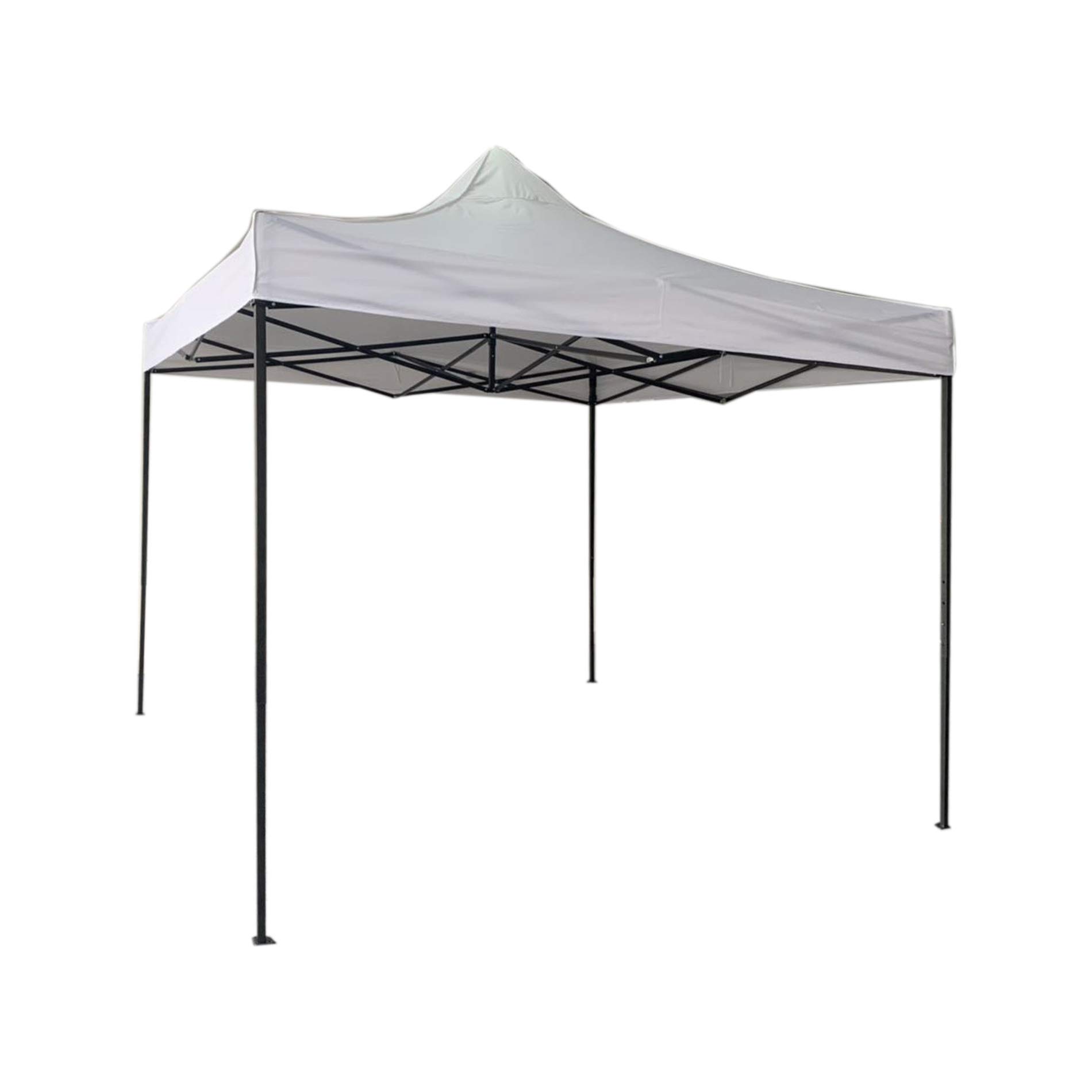 Rebecca Mobili Gazebo Tendone A Fisarmonica Bianco Metallo Poliestere Terrazzo Giardino Mercato 3,1 x 3 x 3 mt (Cod. RE6303)