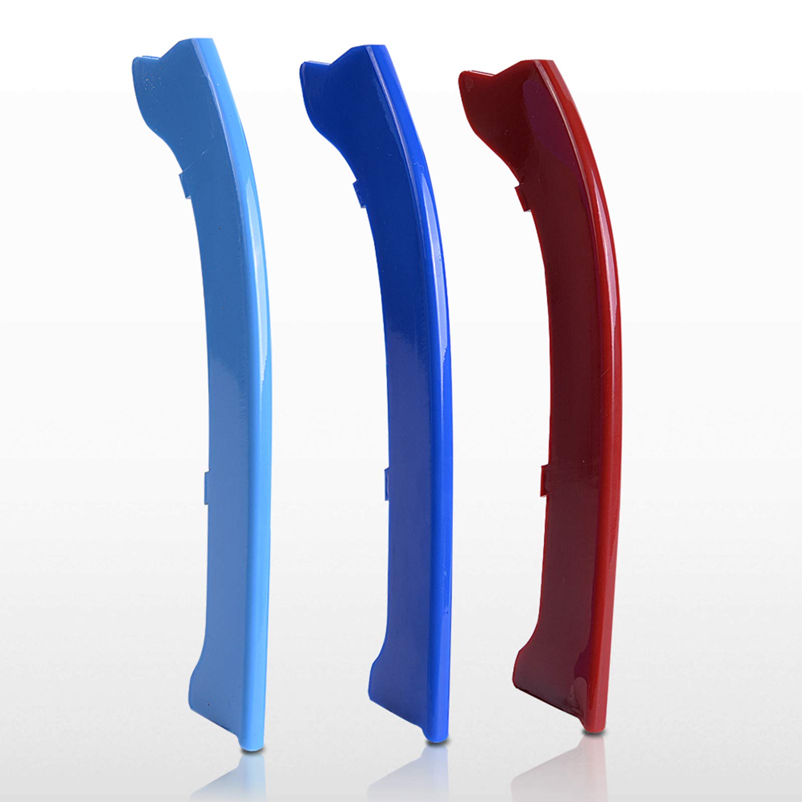 runmade Tri-Color Car Front Grille Sport Strips buckle Cover Performance Sticker compatible with BMW 2009 2010 2011 2012 3 Series E90 E91 320i 323i 325i 328i 335i LCI