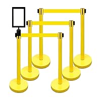 Vista 30 de VIP Crowd Control - Juego de barreras de seguridad con cinturones retráctiles, 91 cm de altura, cinturón de 198 cm y soporte de pared