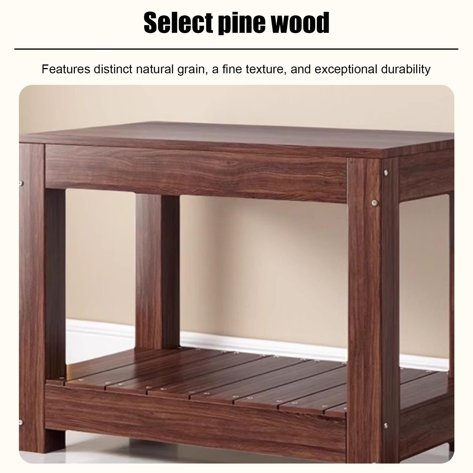 Soporte para Acuario de Madera Maciza, Soporte para Pecera