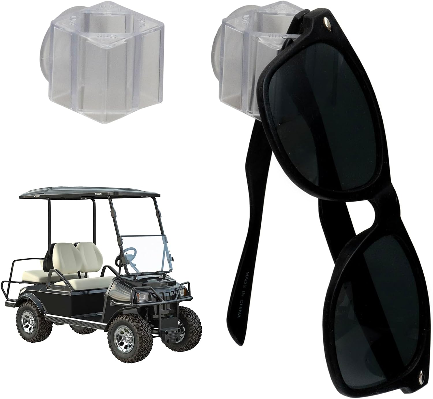 SpexGolf Sunglass Holder for Golf Carts, HandsFree