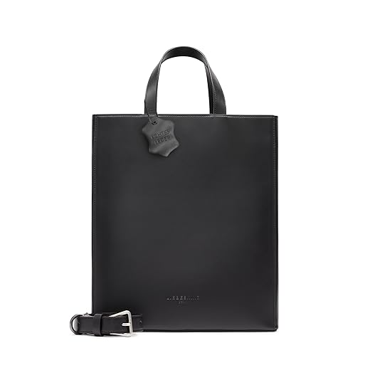 Liebeskind Berlin Paperbag Tote, Medium (HxBxT 34cm x 29cm x 15cm), black, Obermaterial Leder
