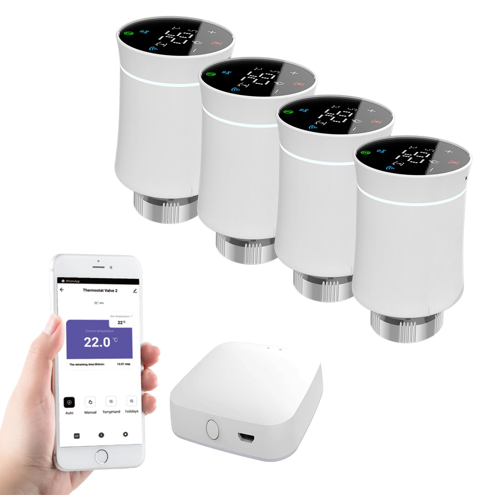 Zigbee inteligentny zawór grzejnikowy, oszczędność energii, wyświetlacz LED, sterowanie głosowe przez Alexa googlehome
