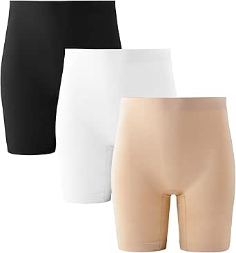 INNERSY Pantalon Antirozaduras Mujer Debajo la Falda Pantalones Cortos Vestir Braga Anti Roce 3 Pack
