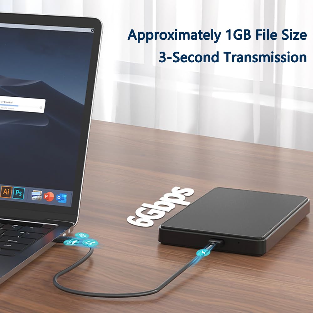 SABRENT Boitier Externe Pour Disque Dur SATA 2,5" Pouces, 9,5 Ou 7mm Adaptateur SSD/HDD Vers USB