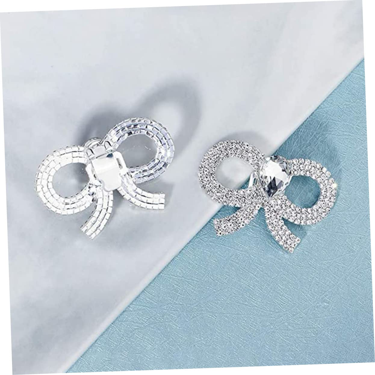 LIFKOME Fibbia Per Scarpe Con Fiocco Fermagli Per Scarpe Strass Fermaglio Per Scarpe Con Fiocco Abbellimenti Applicati Accessori Per Tacchi a Fiocco Silver Cristallo
