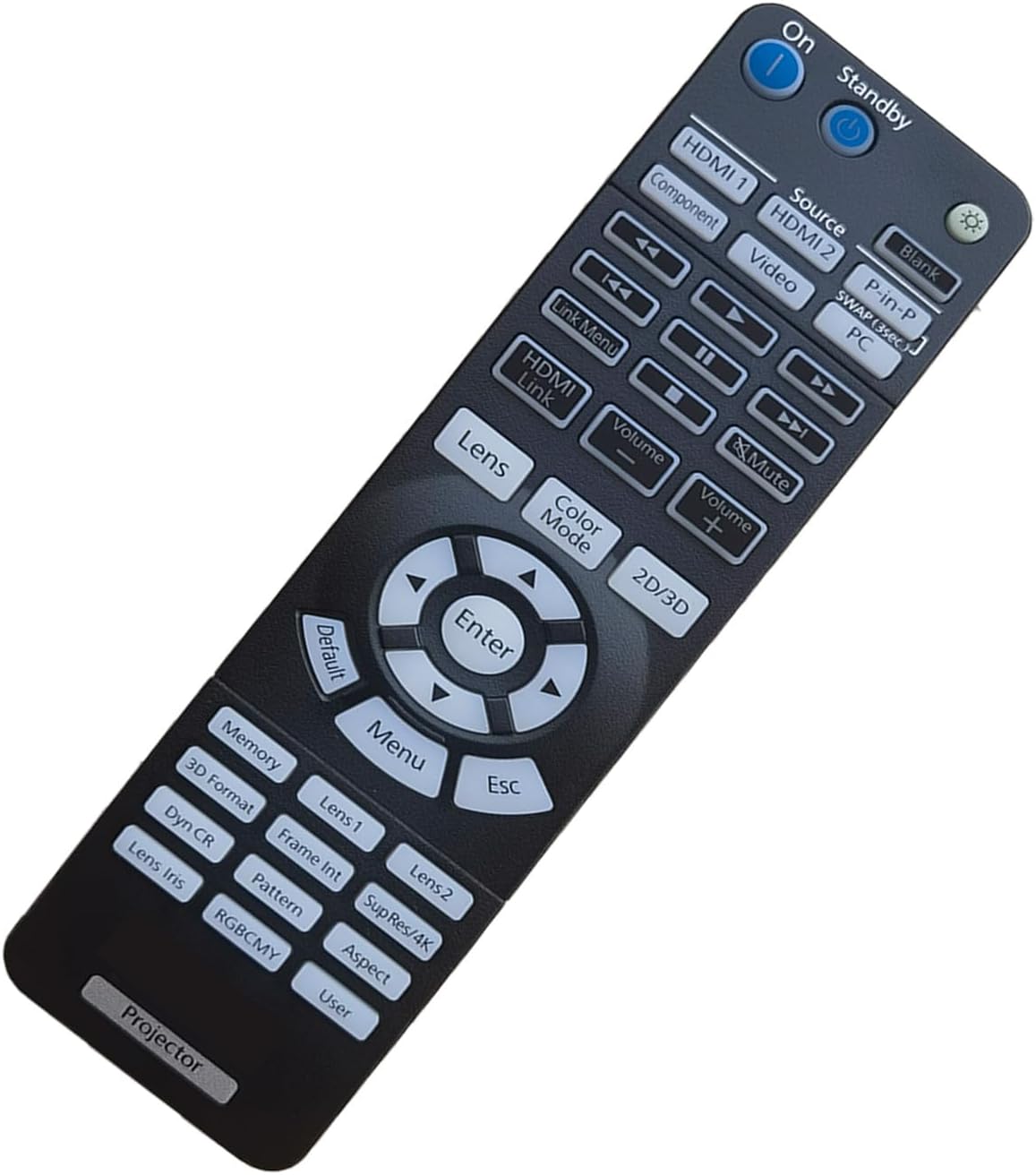 Replacement Remote Compatible with EPSON Home Cinema 4000/4010 /4040 /5040UBe /5050UBe/Pro Cinema 4050 /6040UB/6050UB/LS9600e/LS10500/LS12000/LS11000//LS10000/LS9600W Projector (Backlight)