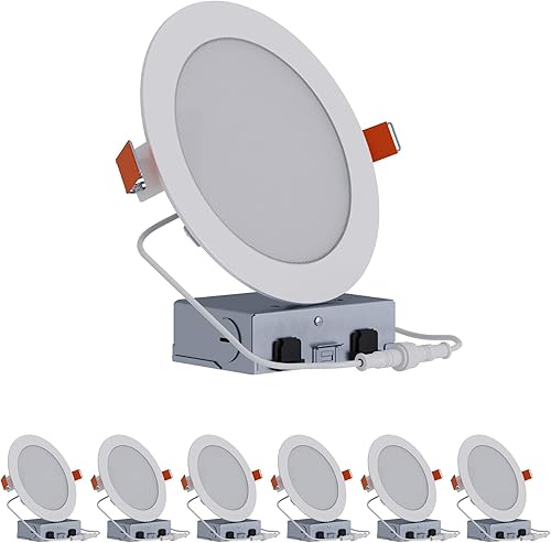 Miniatura 12 de HALO HLB Luz de techo empotrable LED de 6" sin lata, regulable, para techo y ducha, con lúmenes seleccionables y temperatura de color 2700K-5000K,