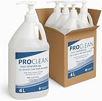 4 L Désinfectant pour les mains 1 gallon Fabriqué au Canada - 70% Alcool de qualité alimentaire - 4 L Jus avec pompes - 99.9% efficace avec l'hydratant & Vit E. Formule sans rinçage – Idéal pour l'utilisation à la maison, au bureau ou pour les affaires - 4 Litres avec pompe