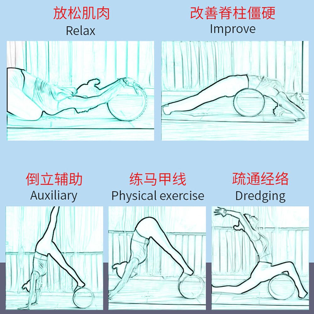 Ruota di yoga,Rullo posteriore,Dispositivo di cracking posteriore,Rullo di schiuma per la schiena,Ruota di yoga per la barella posteriore,Schiuma del rullo posteriore