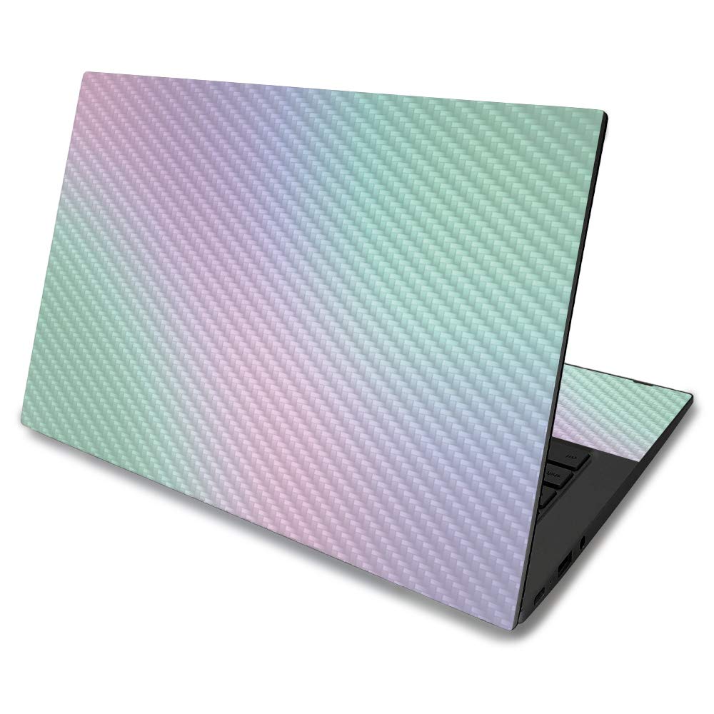 MightySkins Carbon Fiber Skin for Asus Chromebook C425 14" (2019) - Cotton Candy | Protective, Durable Textured Carbon Fiber Finish | Easy to Apply, Remove, and Change Styles | Made in The USA