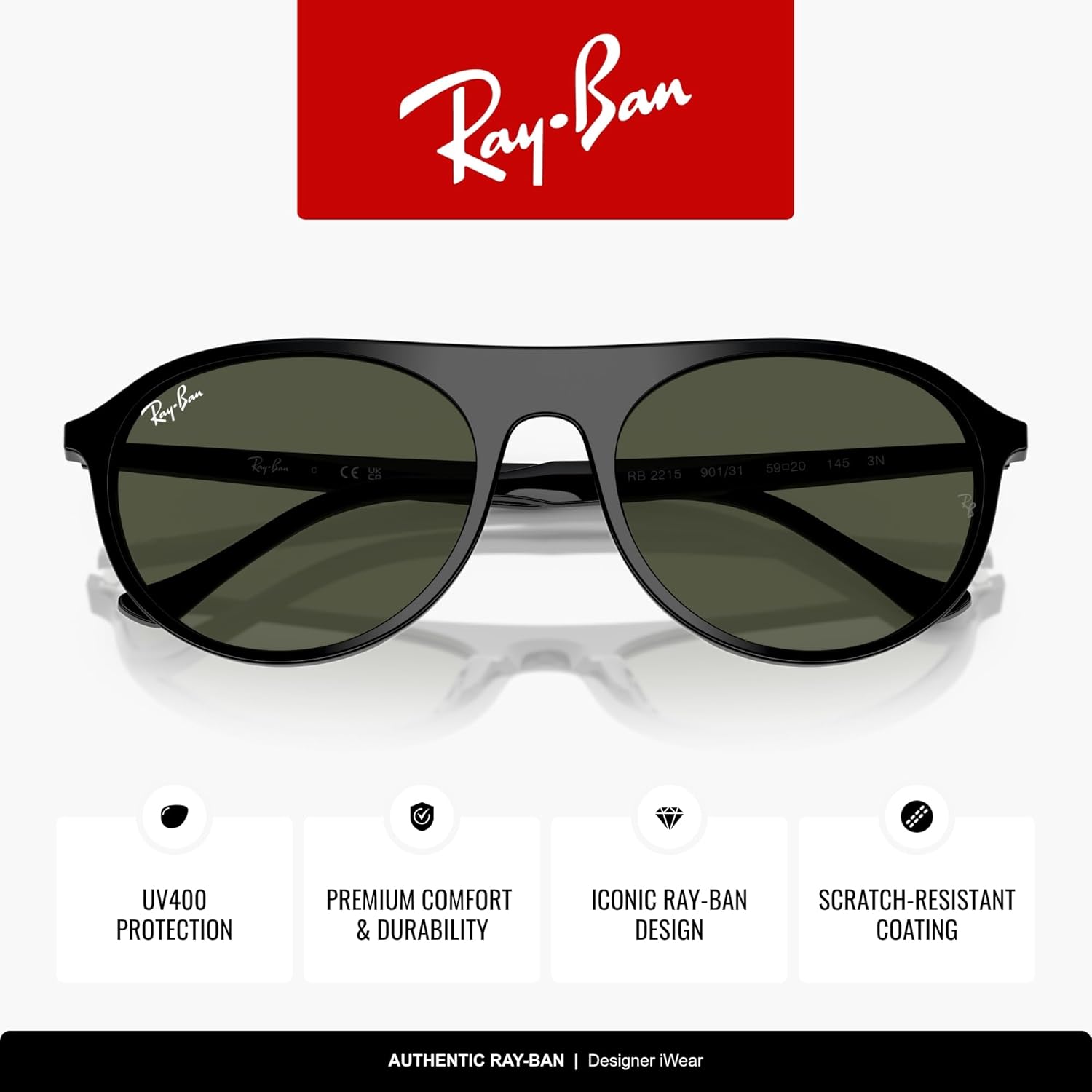 Ray-Ban Unisex Rb4306 Hexagonal Sunglasses