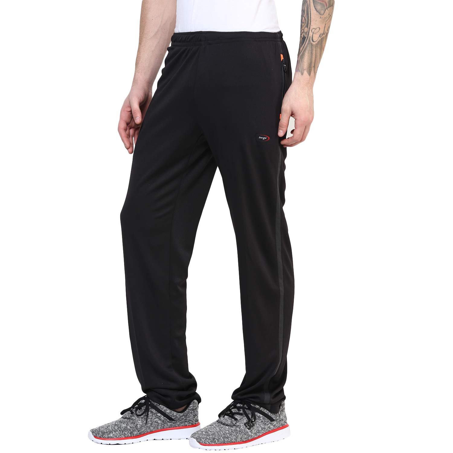 berge' Men's Instadry Slimfit Track Pant with Secure Zipper Side Pockets for Sports Exercise Gym Running Work from Home Comfort-picture-25
