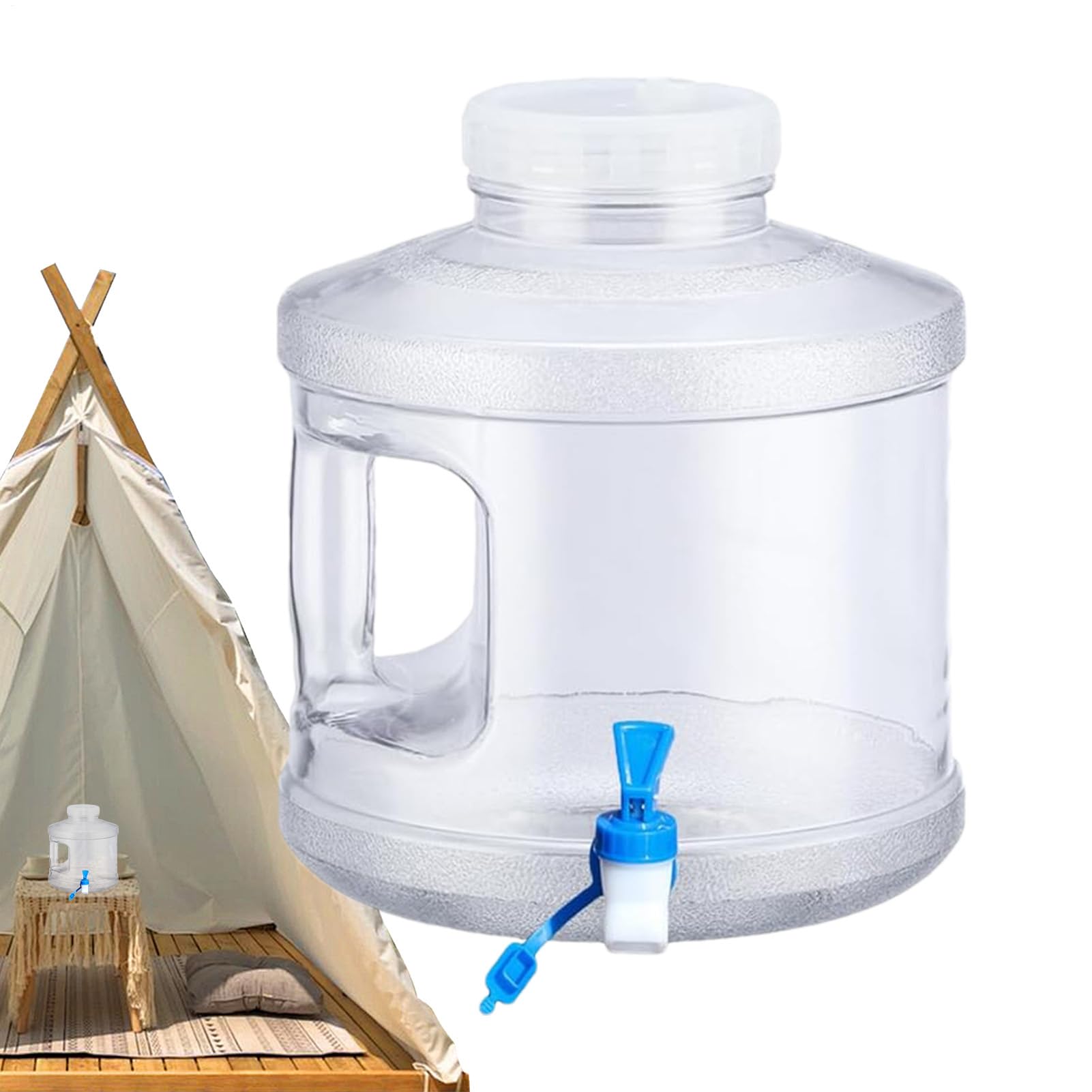 Récipient d'eau 7,5L avec robinet pour résoudre le manque d'eau en camping - 8