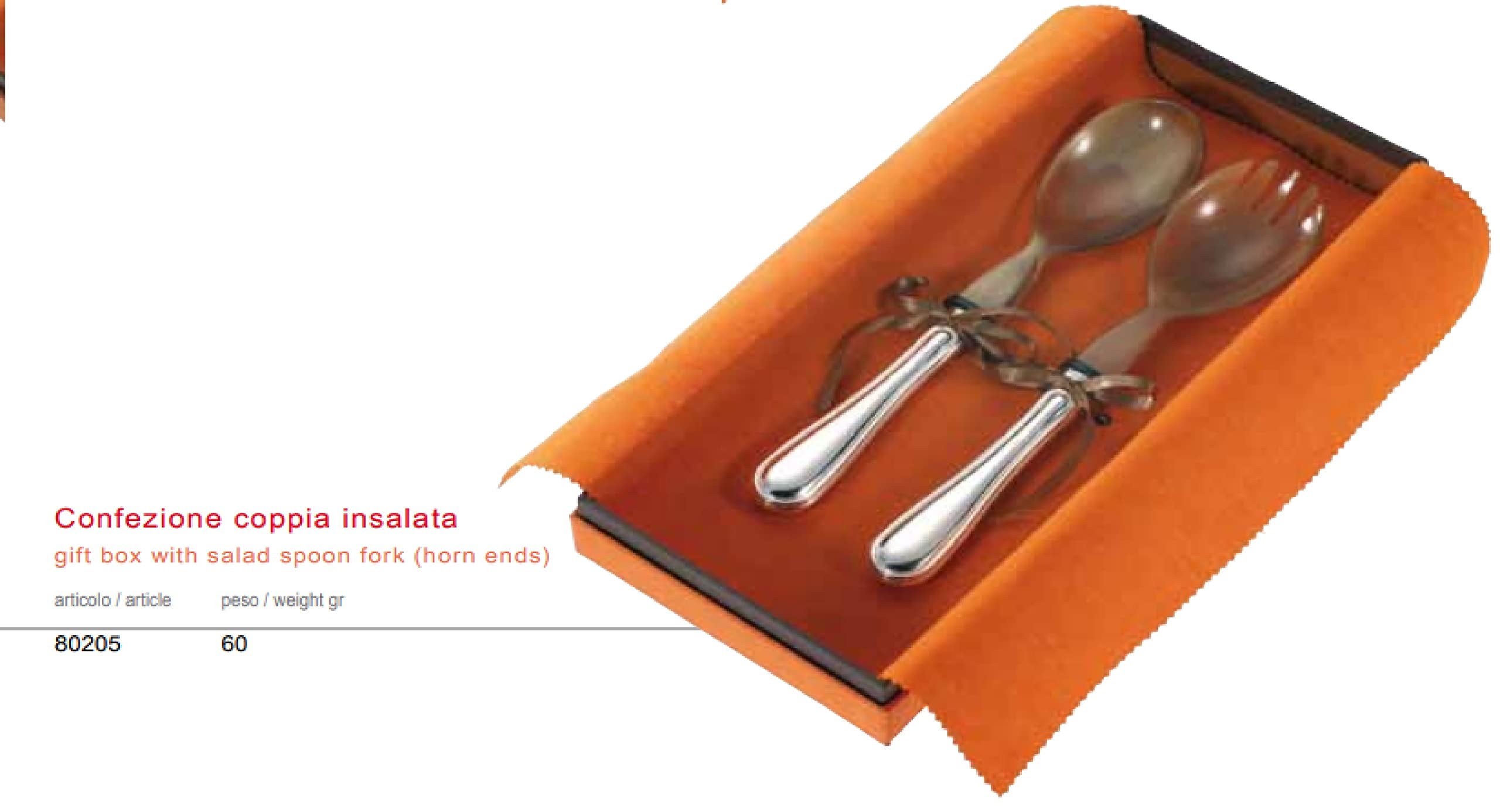 Ein Paar Salatbesteck, Griffe aus Silber, 800 % Silber, 30 g, 60 g, insgesamt 80205