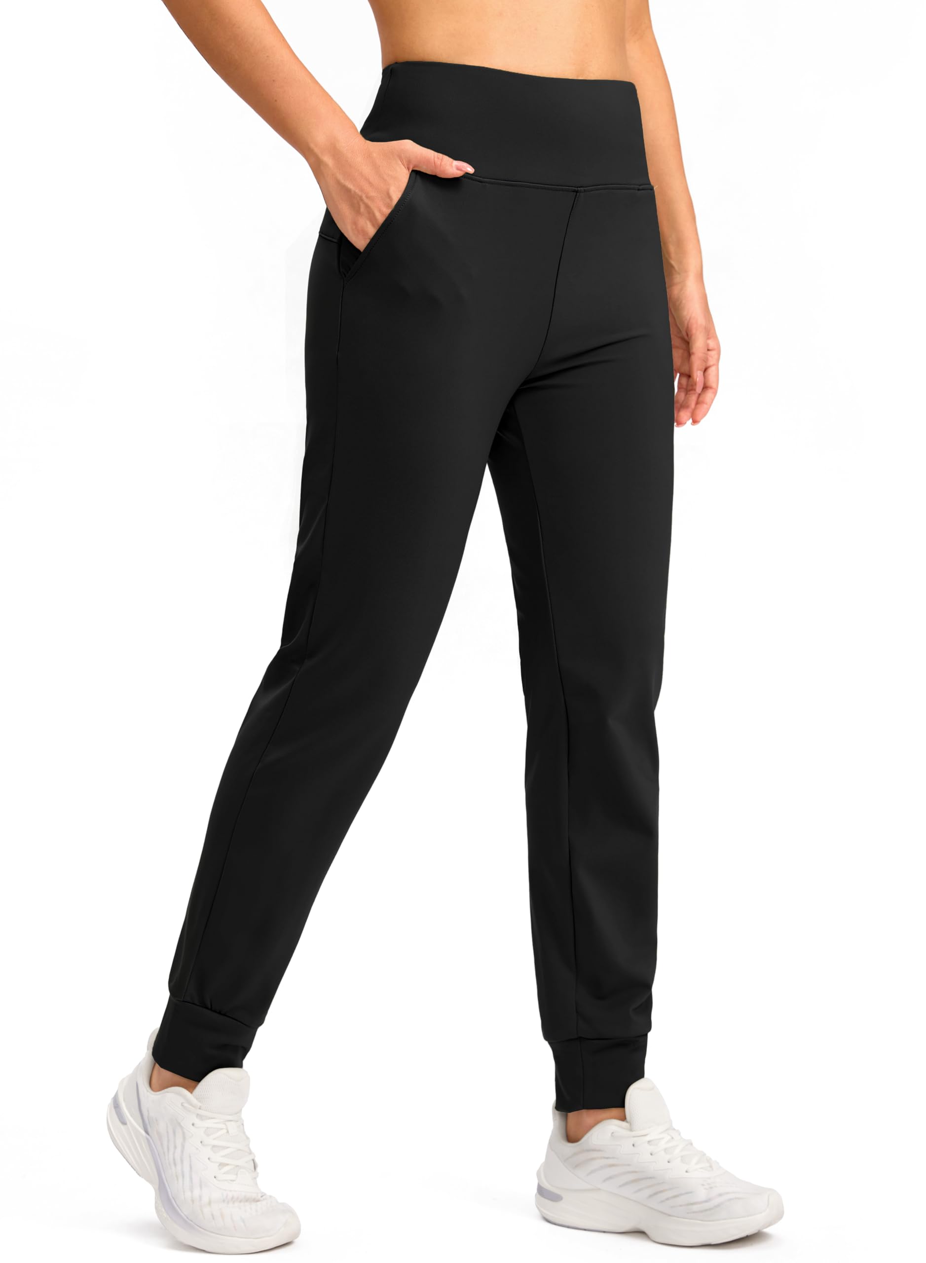 Women's Fleece Lined Joggers Water Resistant High Waisted Thermal