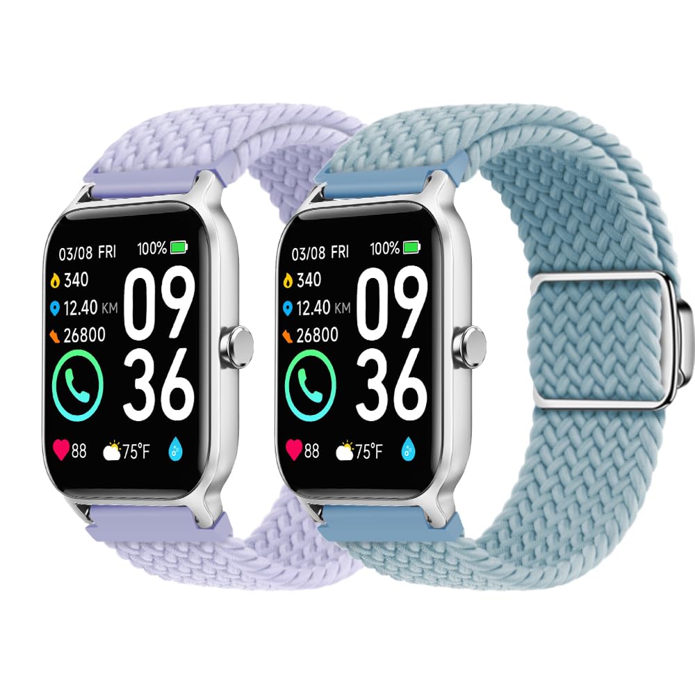 Nylon Strap Intended for IDW13/IDW16/IDW19-Faweio/MILOUZ/Fitpolo/Gydom/Woneligo/KALINCO/TOOBUR/Hoowel/A-TGTGA/TMHAI/Amzhero/DATAFY/Konitee/VRPEFIT/TEMINICE Watch Bands Elastic Stretchy Band Bracelet Mag-netic Buckle Wristbands