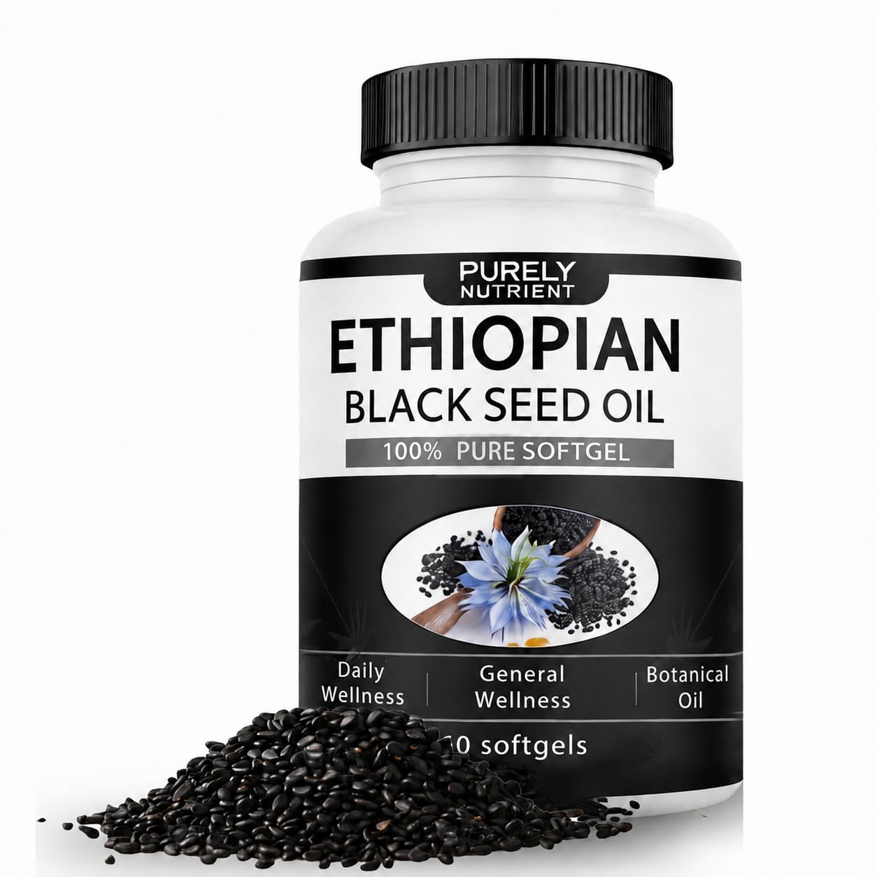 Purely Nutrient Ethiopian Black Seed Oil Softgels