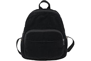 Small Corduroy Backpack in Black