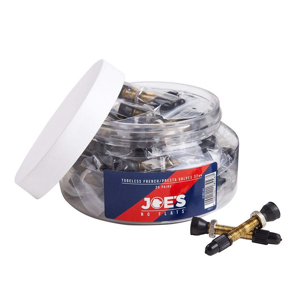 JOE'S TUBELESS PRESTA VALVOLE (25 COPPIE JAR) 32MM