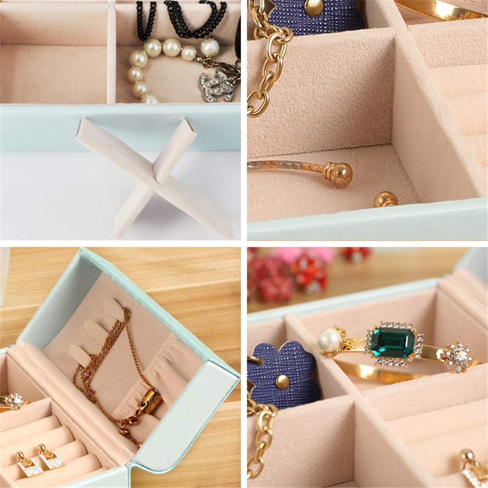 Scatola di Gioielli in PU di Moda, Orecchini, collane, Anelli, Bracciale, vetrina, per Donne, Trucco, Organizer per la conservazione, Confezione Regalo