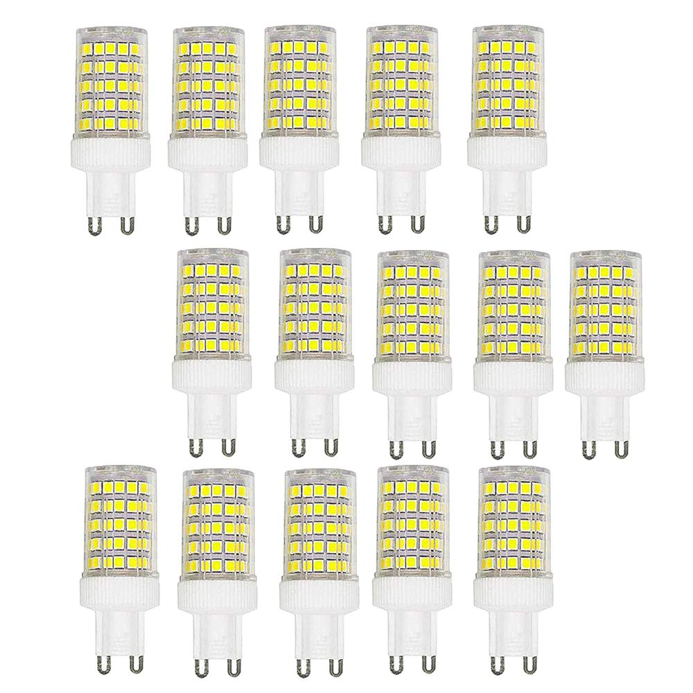 GOUGEER 15 Stück G9 10W LED Glühbirnen Ersatz der 100W Halogenlampe G9 1000 Lumen, kaltweiß 6000K, Keramiksockel, Nicht Dimmbare Glühlampe für die Beleuchtung zu Hause, g9 Kapselbirnen