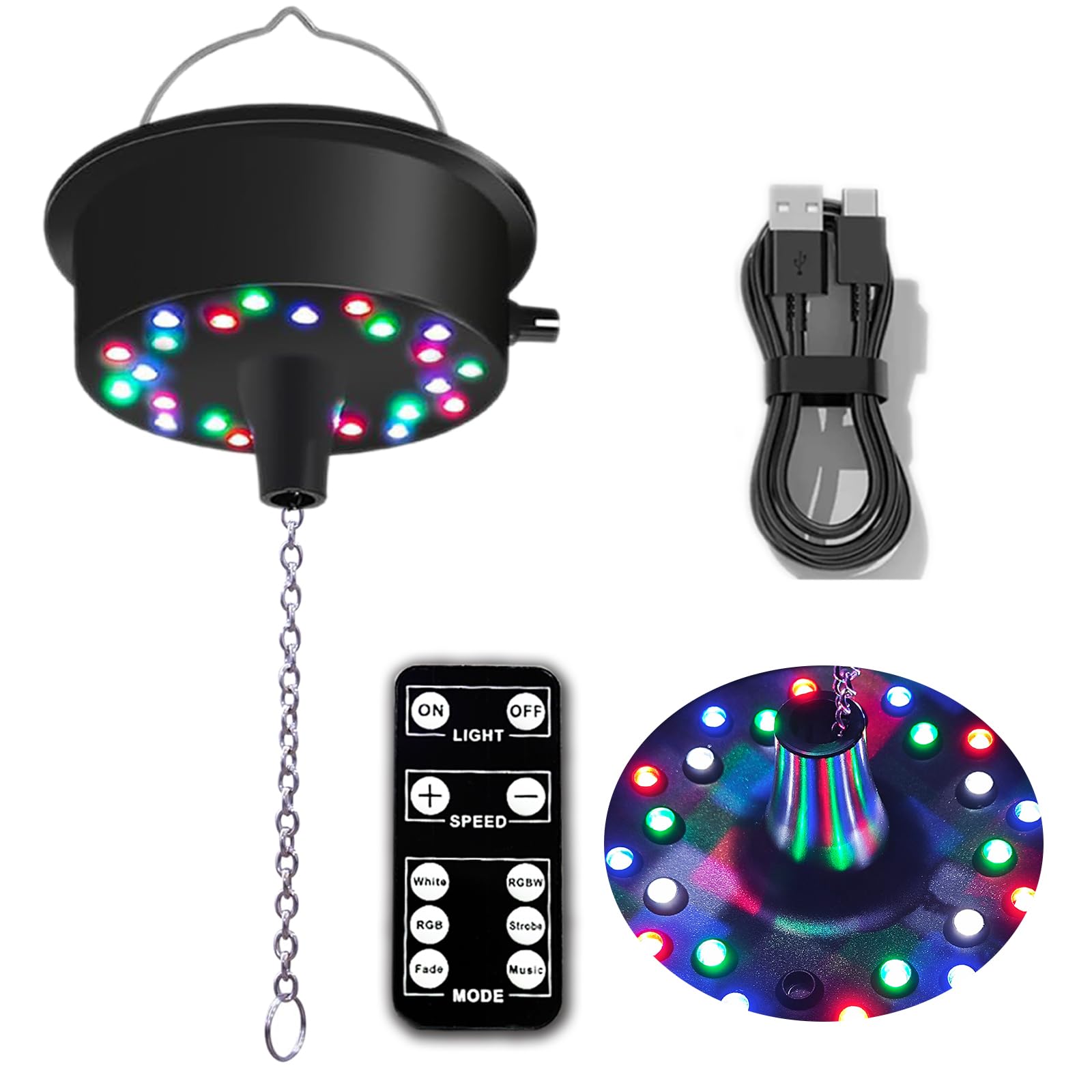 Moteur boule disco avec télécommande pour illuminer vos fêtes de salon