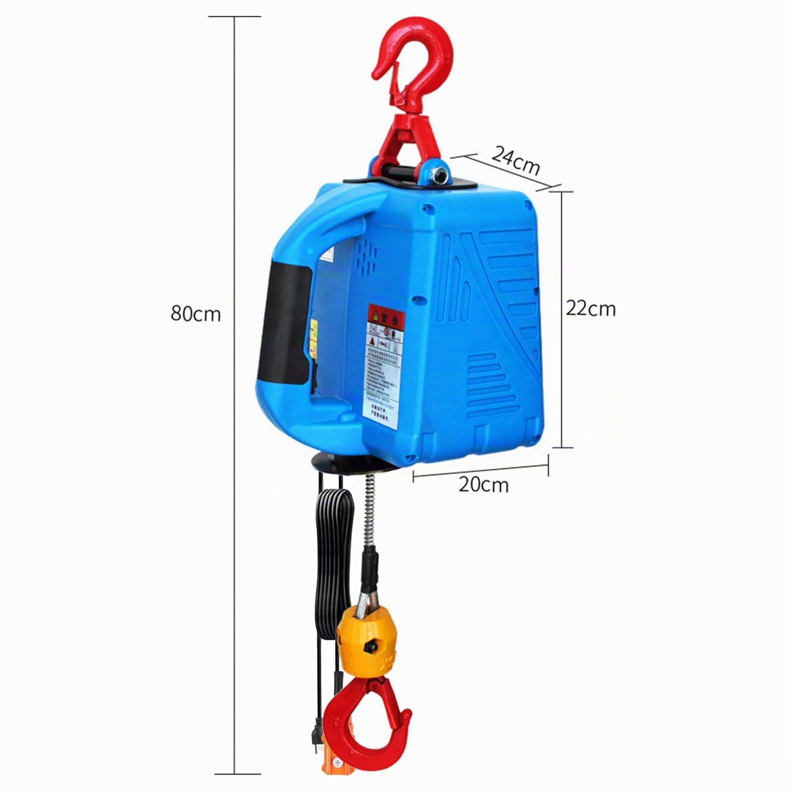 Paranco Elettrico 500 KG con Telecomando Senza Fili, 1500W 3 in 1 Argano Elettrico Portatile, Verricello Elettrico 7,6 m/25ft Montacarichi Elettrico per Garage Magazzini Costruzione Domestica