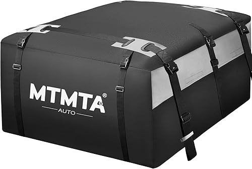 MTMTA Portaequipajes para techo de automóvil, 100% impermeable, a prueba de nieve, 23 pies cúbicos, para todos los autos consin estante +