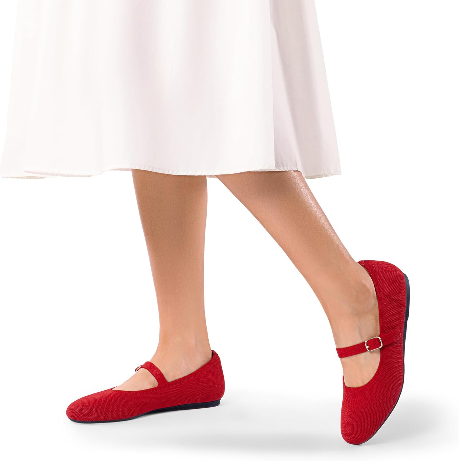 DREAM PAIRS Women's Mary Jane Ballet Flat Shoes Dressy Foldable Knit Flats with Arch Support Comfortable for Casual Work Office - Image 7