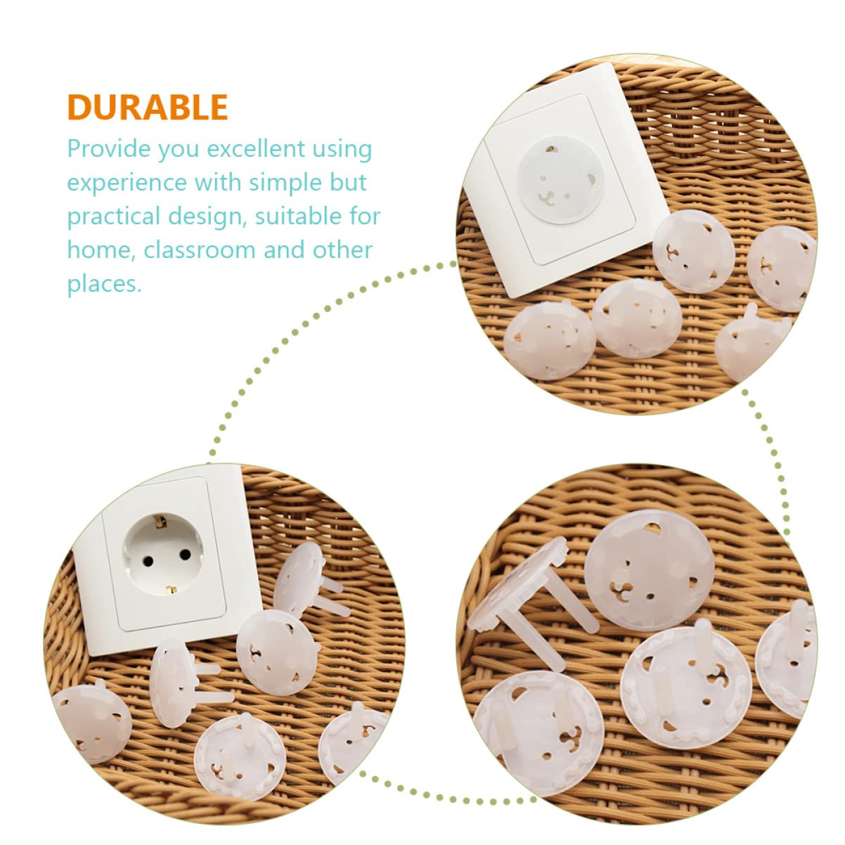 ibasenice 80piezas Cubiertas De Seguridad Para Enchufes De Niño Niña Protector De Salidas Eléctricas Para Bebés Fáciles De Usar Diseño Seguro Para Hogar Para Cocina y Habitaciones