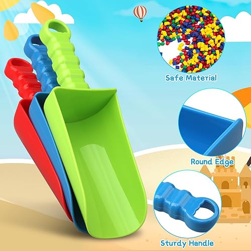 Miniatura 3 de Juego de palas de arena de playa de 9 pulgadas, mango antideslizante, herramienta de jardín para niños y adultos, kit de caja de arena de excavación