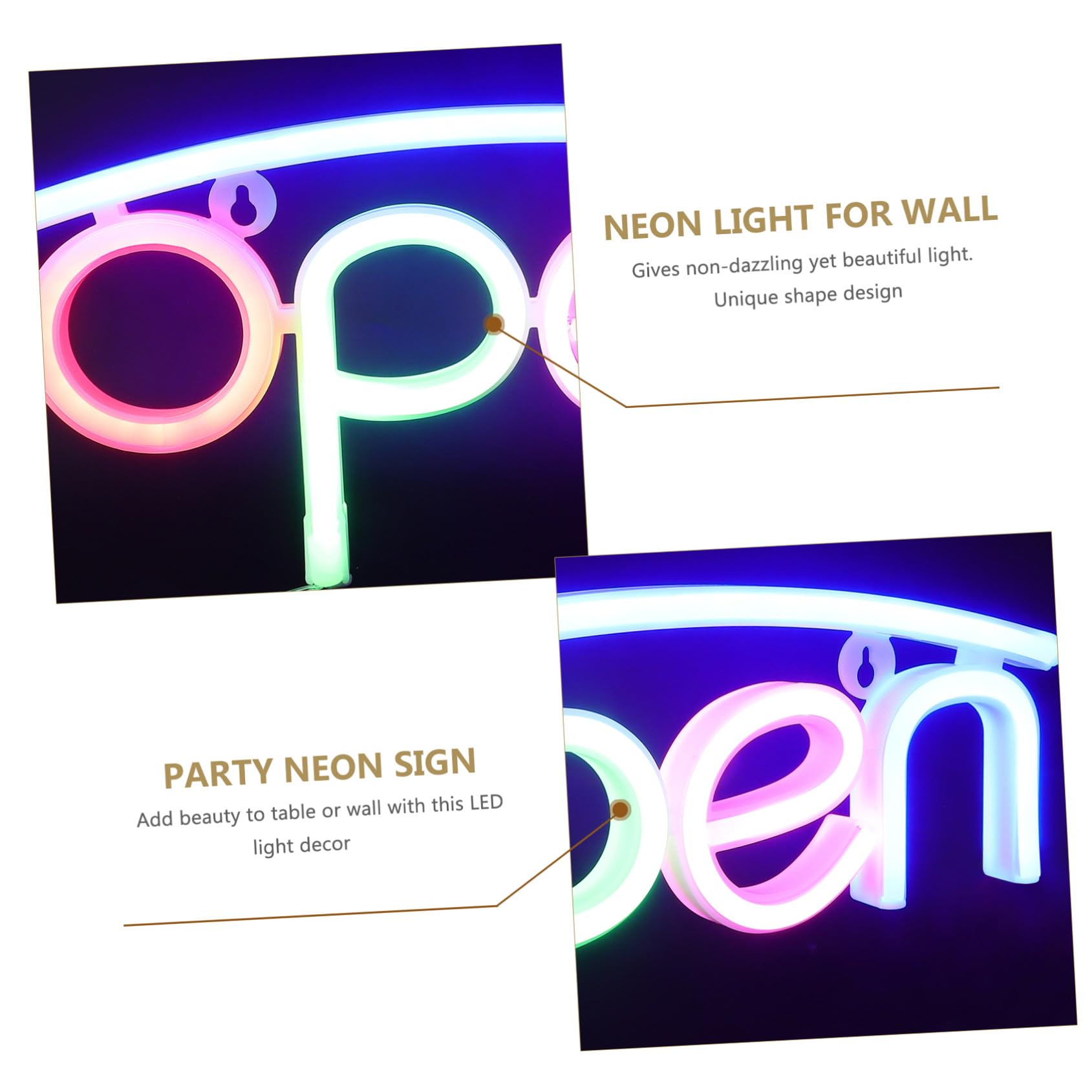 TOYANDONA Decoración de Neón LED Letrero Abierto para Restaurante Salón Bar Luz de Neón para Pared Lettro de Abierto para Negocios