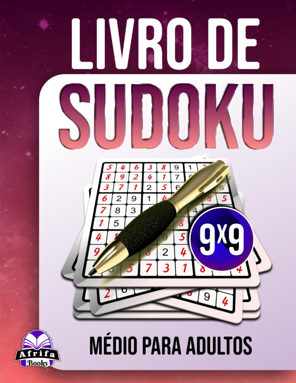 Livro de Sudoku Médio para Adultos: 200 Jogos Diários de Treinamento Cerebral com Letras Grandes para Idosos, Níveis de Dificuldade Equilibrados ... sem estresse, Tamanho da grade 9x9