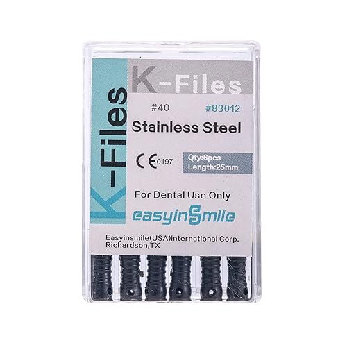 Miniatura 5 de Easyinsmile Archivos endodónticos dentales del acero inoxidable de la mano del uso de los K-Files los 25MM (8#)