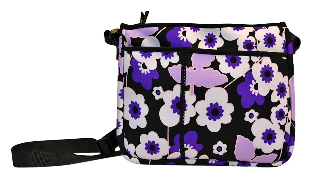 NuPouchSleeve for iPad, Samsung, Fire, PC Tablets - Purple Flowers