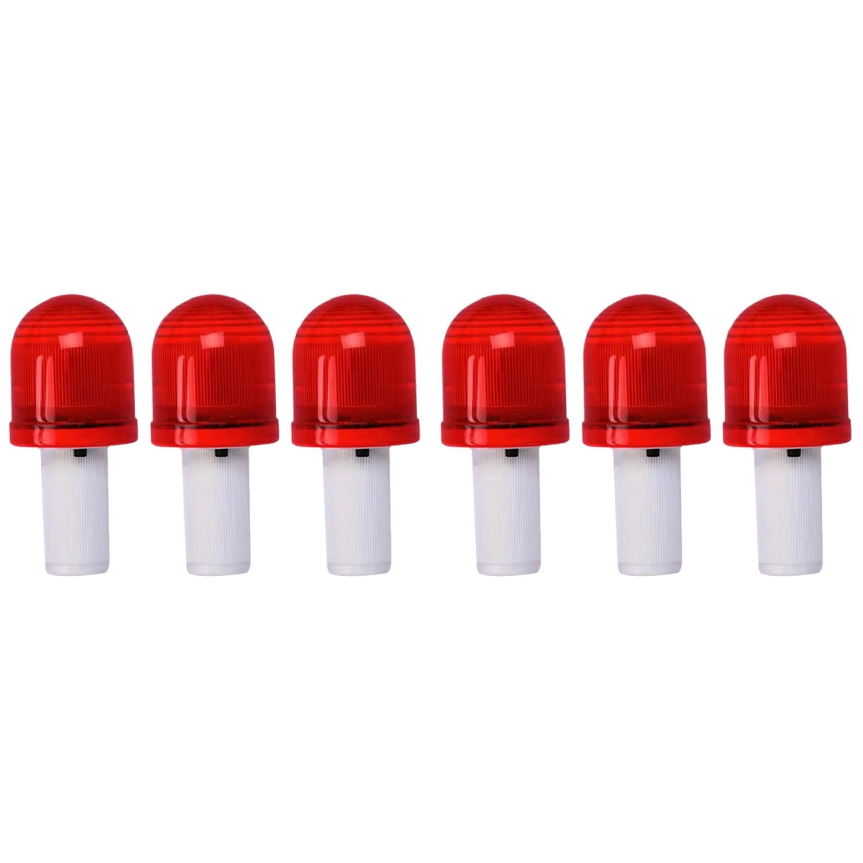 Jnchdghwa Red & White 6X Bright Led Road Hazard Skip Light Flashing Safety Cone Topper Warning Light Road Block Lamp Emergency Traffic Light