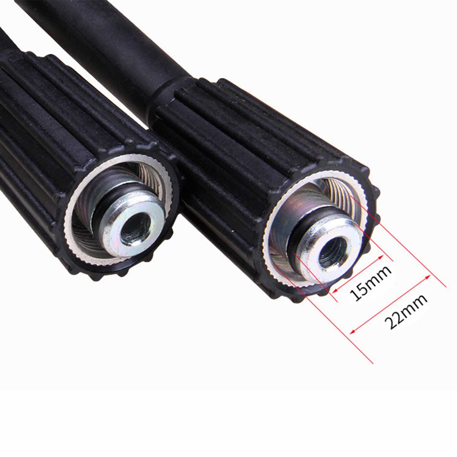 Tubo per idropulitrice ad alta pressione da 5000PSI di estensione ricambio con connettore M22 e adattatore antiaggrovigliamento