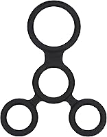 Vista 2 de CalExotics Esparcidor completo de silicona con diseño de 4 anillas, potenciador de erección, (12757_negro)