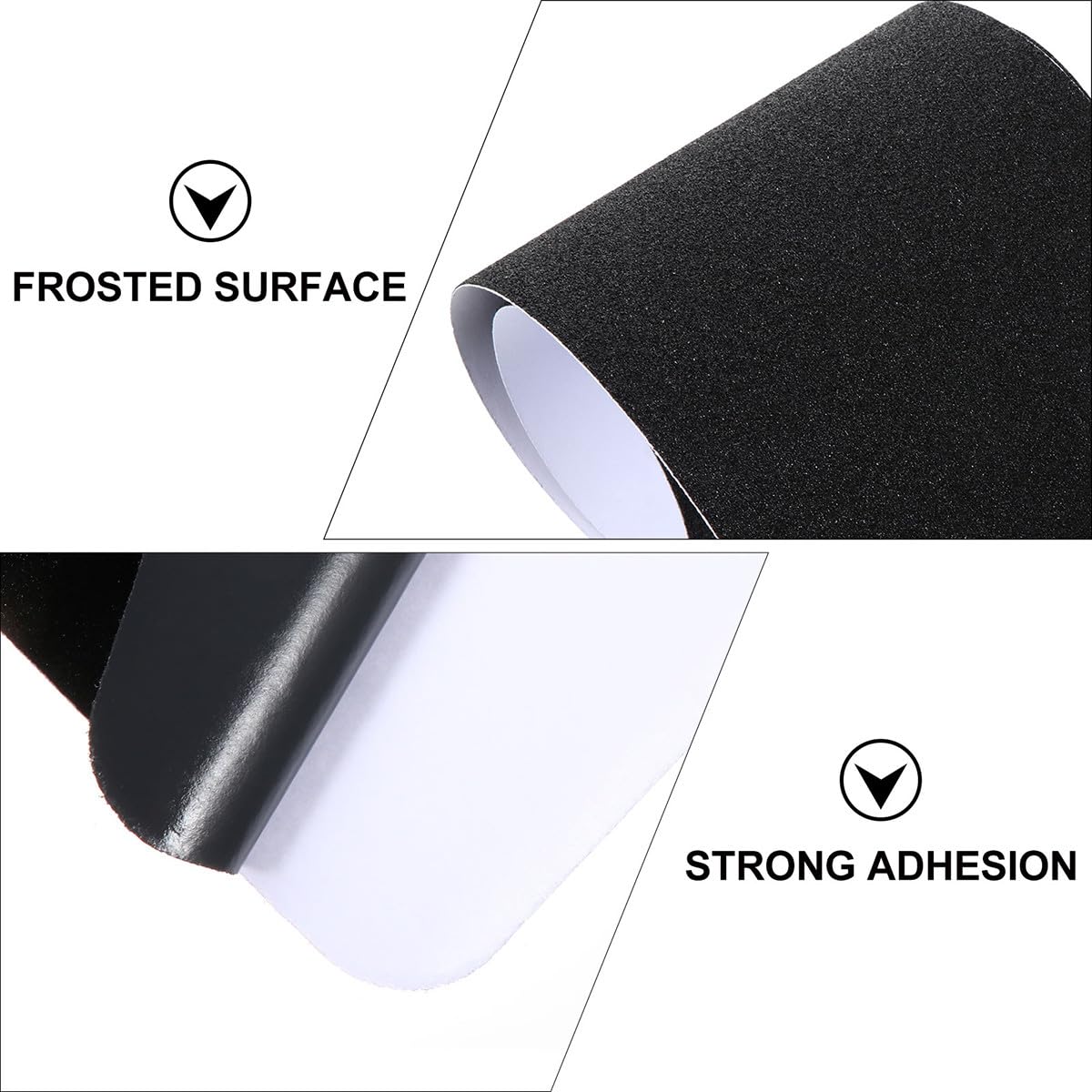 Beavorty Lot de 4 Bandes Antidérapantes en Pvc Noir pour Escaliers Intérieurs et Surfaces Décoratives, Adhésif Imperméable et Anti-âge pour Sécurité Renforcée