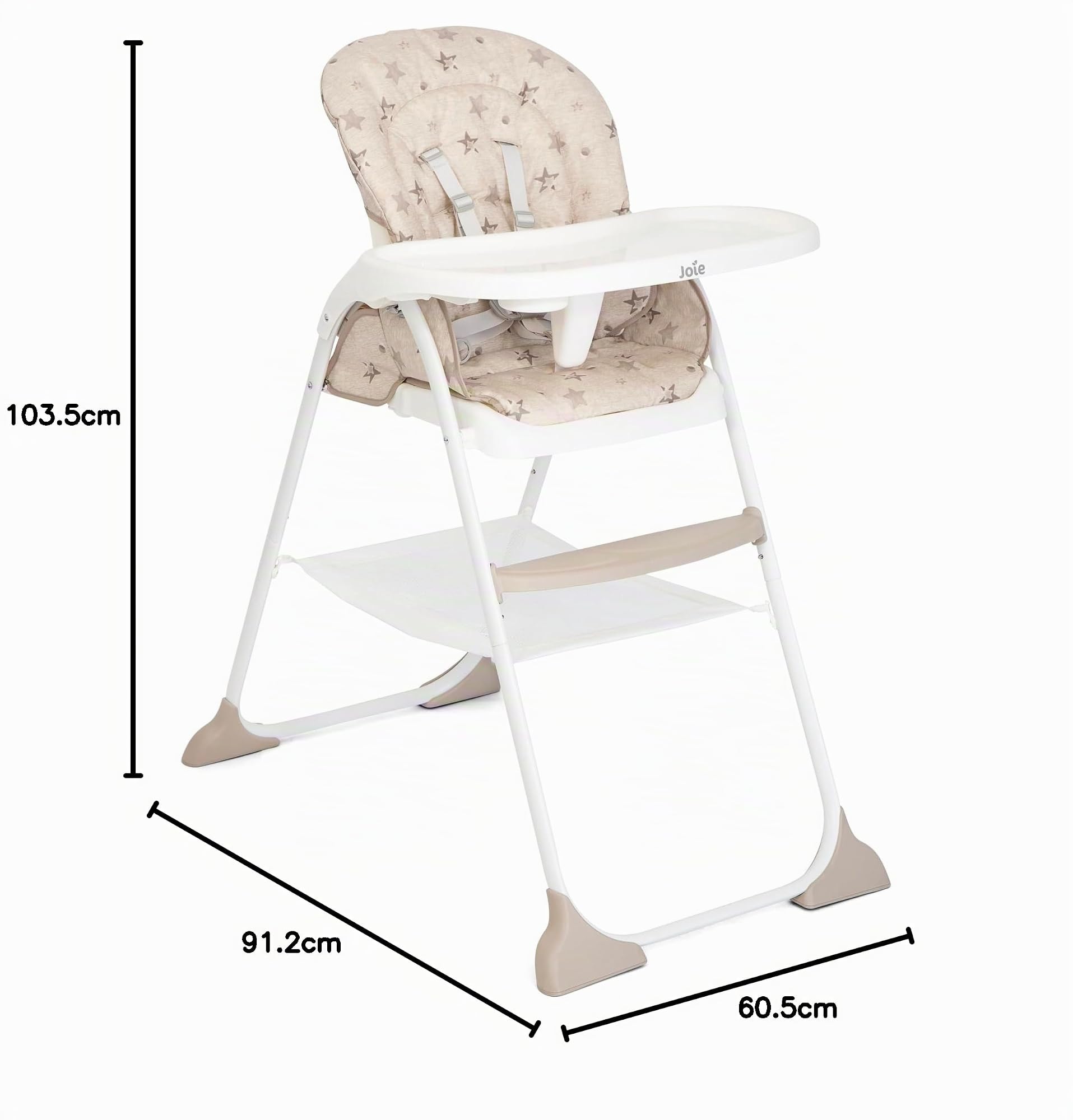 Joie Mimzy Snacker Chaise haute compacte pliable (environ 6 mois à environ 15 kg/3 ans) – Cosmo Tan