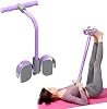 Abdominal Trainer Sit-Up Training Equipment Bodybuilding Expander Full Body Trainer for Home 6 Tubes Elastic Pull Rope Multifunctional Abdominal Shaper Thigh Trainer Pedal Resistance Band