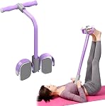 Rope de résistance à la traction à pédale multifonctionnelle, Rope à tension multifonctionnelle 6-Tube Bande élastique de résistance à la pédale des pieds pour Abdomen, Waist, Arm,Tummy Exercice entraînement d'étirement(Couleur:Purple)