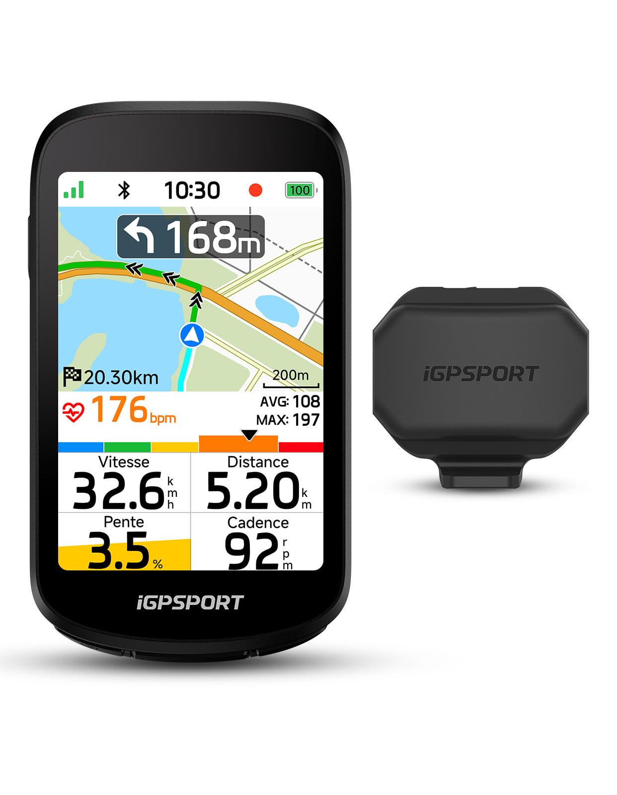 iGPSPORT BSC500 Compteur Velo sans Fil et SPD70 Capteur de Vitesse